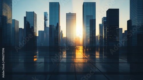 A city where skyscrapers are built from social injustice, casting long shadows over citizens made of glass