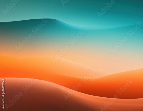 Gentle teal and orange gradient with soft transitions