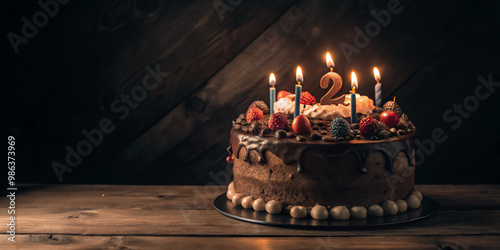 birthday cake . To celebrate the 2nd birthday	
