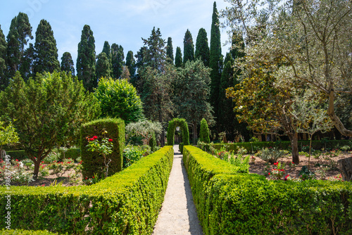 Jardins Rei Joan Carles Garten in Valldemossa auf der spanischen Baleareninsel Mallorca  photo