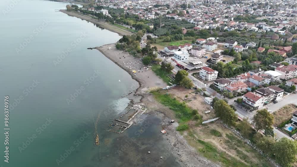 Aerial view of the historical city of Iznik by the Iznik Lake, Turkey. Aerial view of the historical city of Iznik by the Iznik Lake, Turkey.