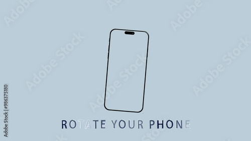 Turn rotate the phone horizontally and vertically icon animation motion graphics for content Video editing template or social networks.