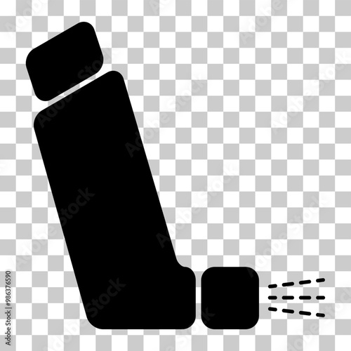 Asthma inhaler design icon, medicine health care sign, graphic vector illustration