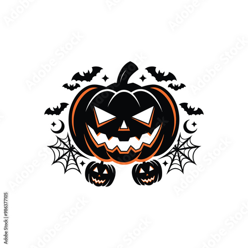 Finest Halloween Logo  Halloween logo Helloween pumpkin icon Happy Halloween photo