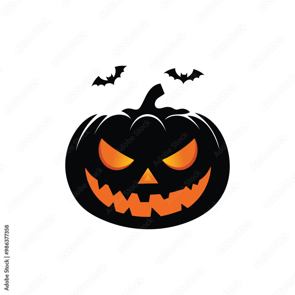 Fototapeta premium Finest Halloween Logo Halloween logo Helloween pumpkin icon Happy Halloween