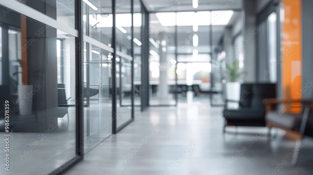 A bright, modern office interior featuring glass partitions, blurred background, soft lighting, and sleek contemporary furniture for a professional atmosphere. A bright, modern office interior featuring glass partitions, blurred background, soft lighting, and sleek contemporary furniture for a professional atmosphere.