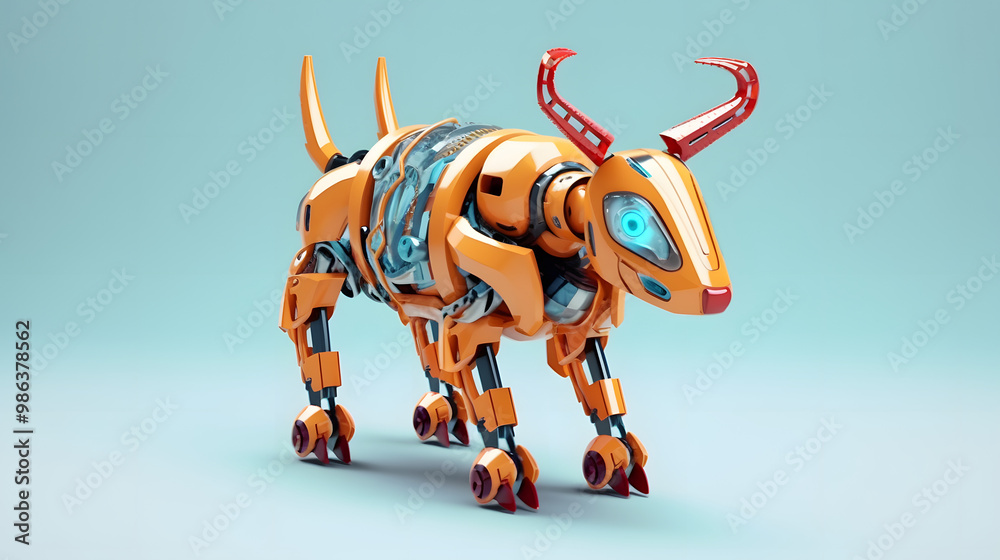 Fototapeta premium Antelope Toy 3d Cartoon