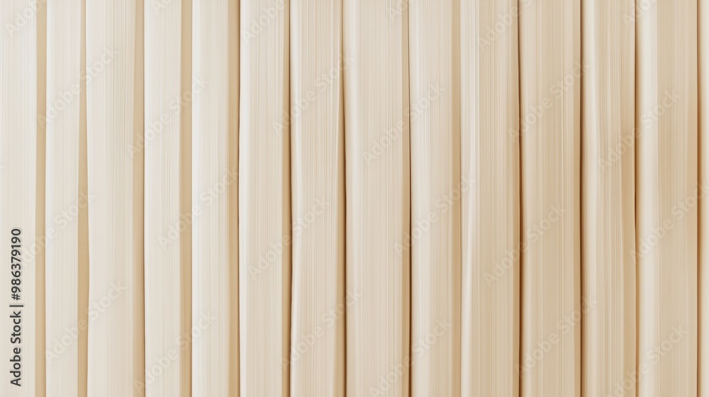 Fototapeta premium Light brown wooden planks create a warm, cozy background with vertical lines and stripes. Perfect for interior decoration ideas, evoking comfort and tranquility