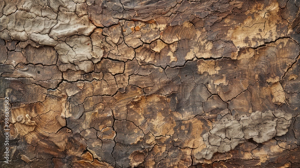 Fototapeta premium Cracked Bark Texture
