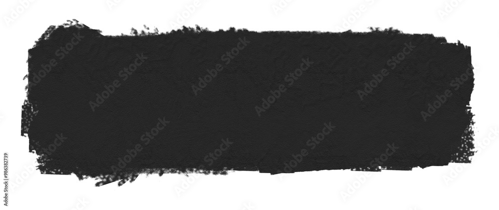 Black brush stroke with a textured surface on a transparent background Black brush stroke with a textured surface on a transparent background