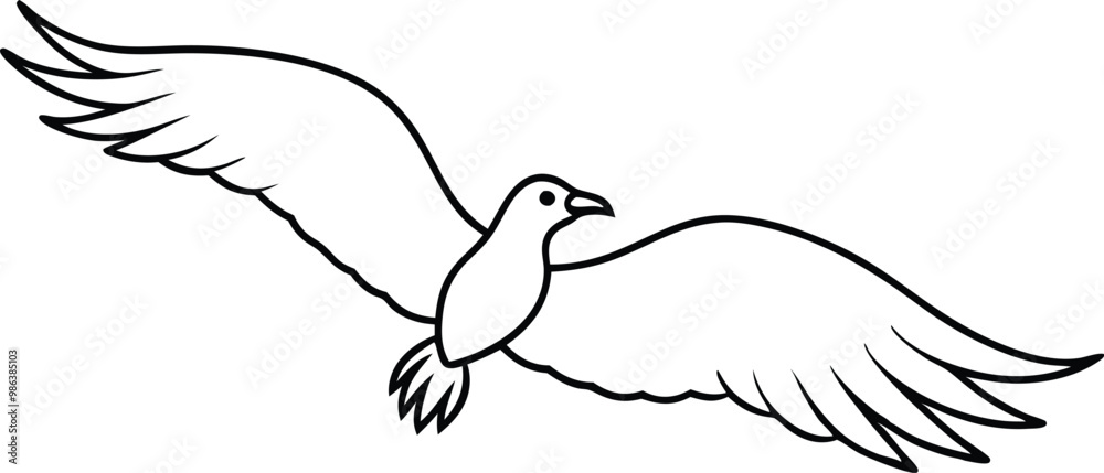 Vulture Soaring High Vector Art of a Bird Circling in a Clear Blue Sky
Vulture Soaring High Vector Art of a Bird Circling in a Clear Blue Sky