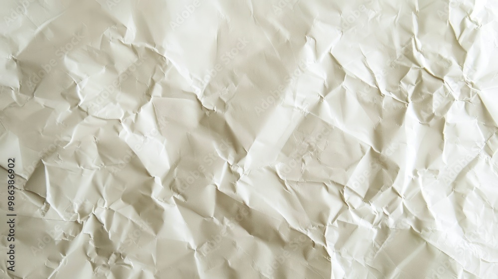 Obraz premium White Crumpled Paper Texture