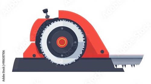 Industrial saw circular saw vector icon A simplified version of a circular saw in icon format useful for websites or industrialthemed designs photo