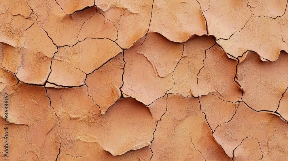 Cracked earth is forming a network of fissures in the parched ground, creating an abstract pattern. The texture of the soil is highlighted by the low sunlight Cracked earth is forming a network of fissures in the parched ground, creating an abstract pattern. The texture of the soil is highlighted by the low sunlight