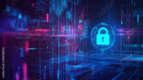 Digital padlock protecting data stream in cyberspace environment