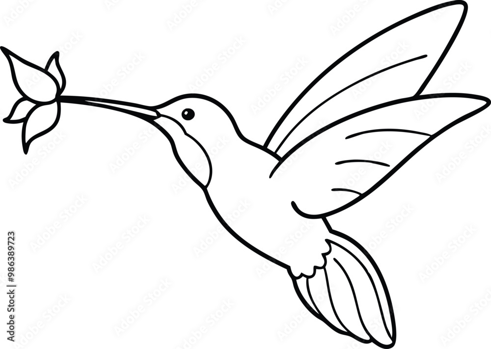 Vibrant Hummingbird Sipping Nectar Vector Illustration for Nature Lovers
Vibrant Hummingbird Sipping Nectar Vector Illustration for Nature Lovers