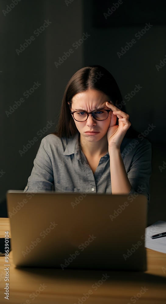 Burnout at the Desk. Stressed and exhausted working woman. Burnout at the Desk. Stressed and exhausted working woman.