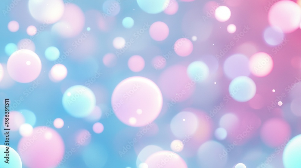 Enchanting pastel pink and blue gradient background with delicate bubbles, perfect for adding magic and whimsy to any project. Ideal for beauty, fashion, or product advertising Enchanting pastel pink and blue gradient background with delicate bubbles, perfect for adding magic and whimsy to any project. Ideal for beauty, fashion, or product advertising