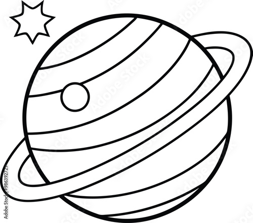 Creative Solar System Icon Vector Design for Space Lovers
