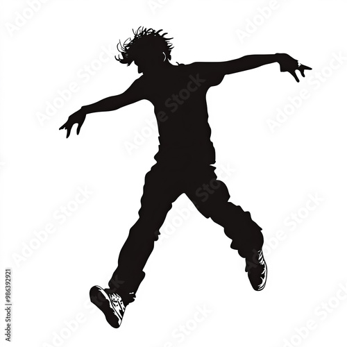 Break Dancer Silhouette, Il...