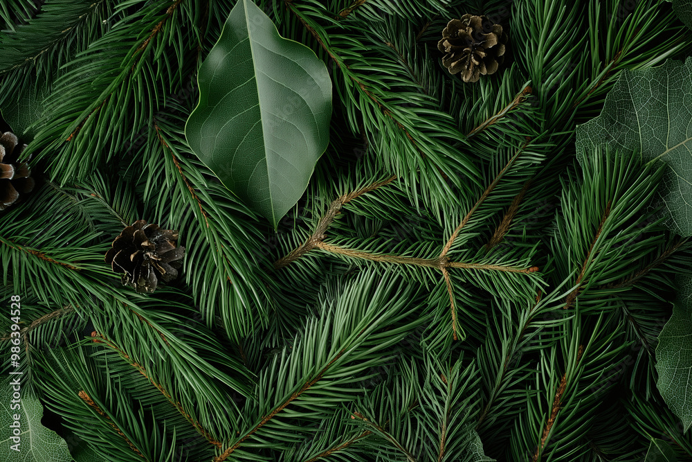 Fototapeta premium Christmas Greenery