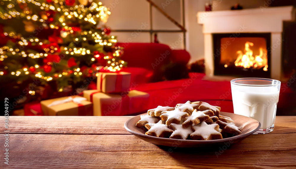 Kekse und Milch für den Weihnachtsmann Kekse und Milch für den Weihnachtsmann