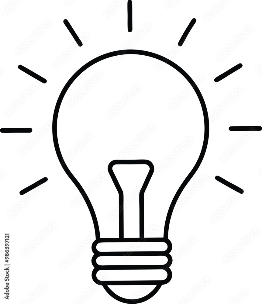 Bright Ideas Vector Illustration of a Lightbulb Icon for Creative Projects
Bright Ideas Vector Illustration of a Lightbulb Icon for Creative Projects