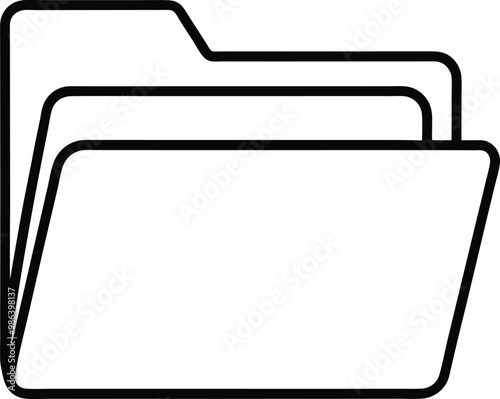 Modern Folder Icon Featuring Sleek Vector Artwork 