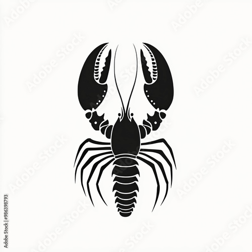Lobster Silhouette, Illustr...