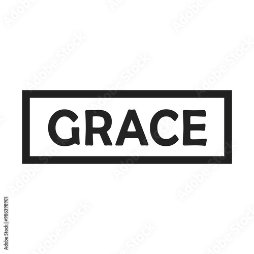 The name Grace in a minimalist table