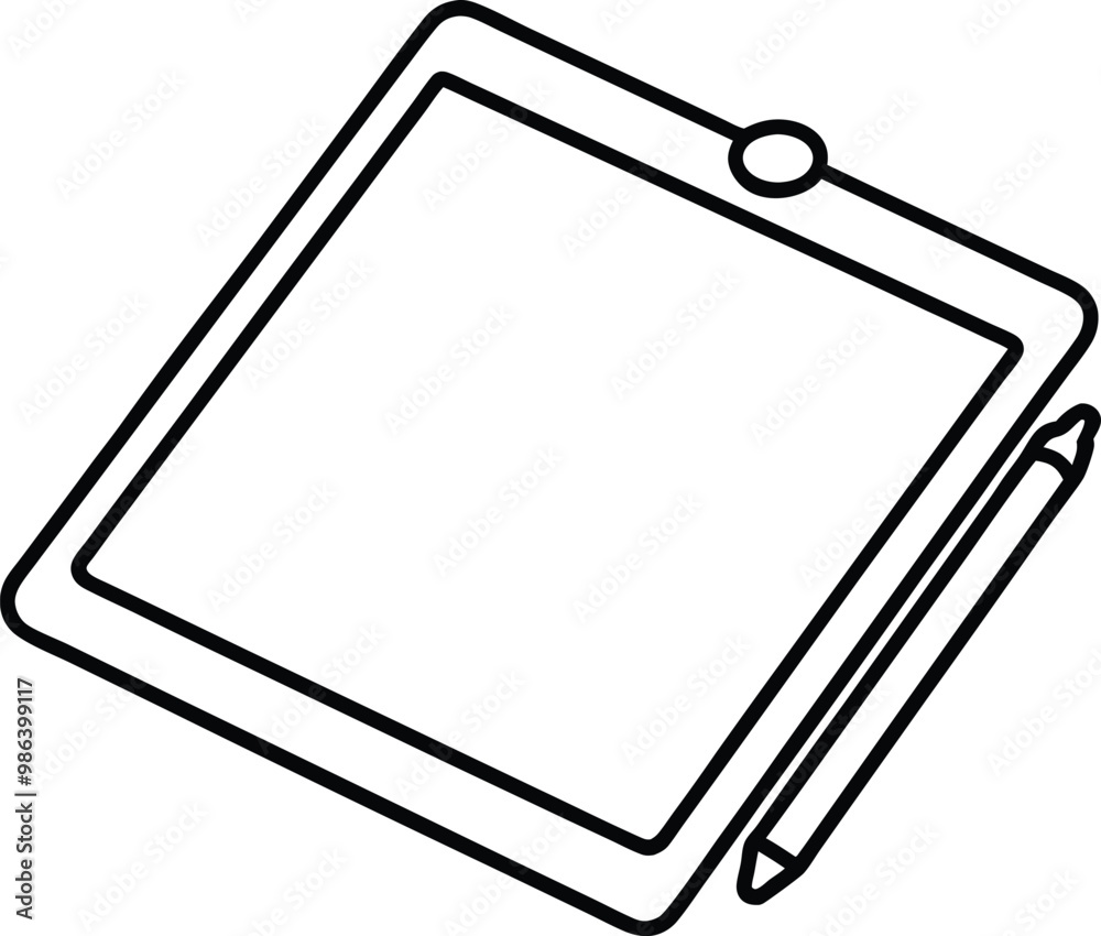 Vector Illustration of a Creative Drawing Pad Icon for Digital Artists
Vector Illustration of a Creative Drawing Pad Icon for Digital Artists