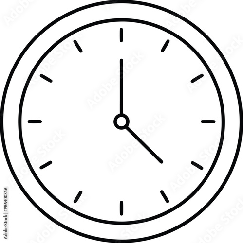 Timeless Vector Design for Modern Clock Icon 