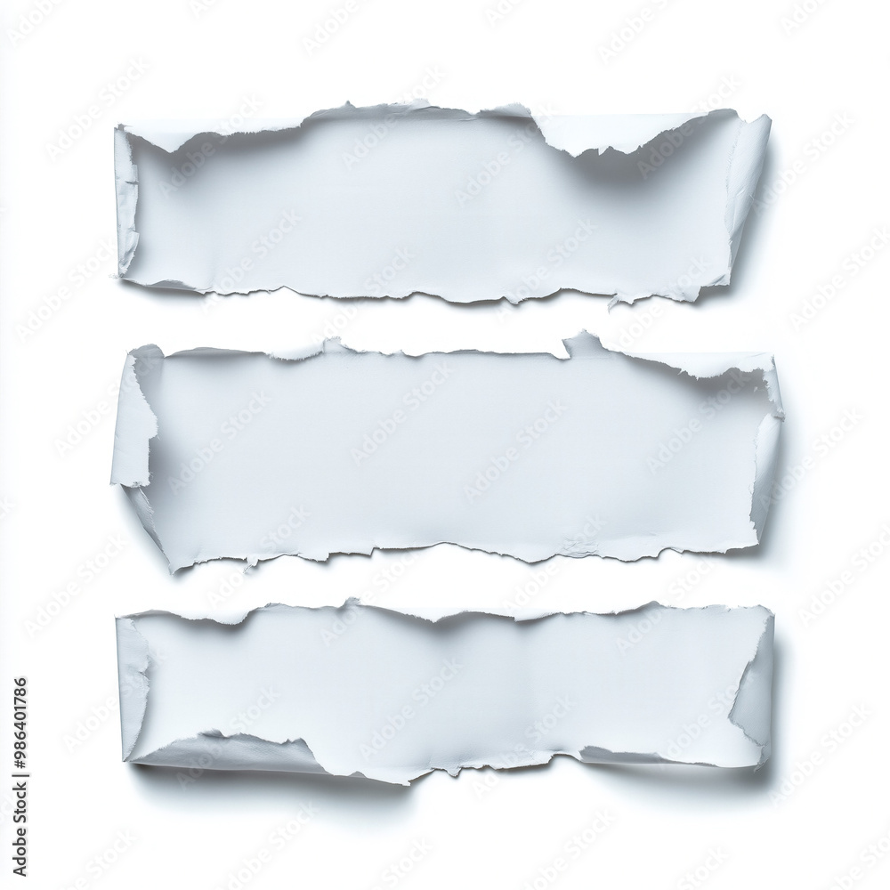 Ripped Paper Strip Isolated Ripped Paper Strip Isolated