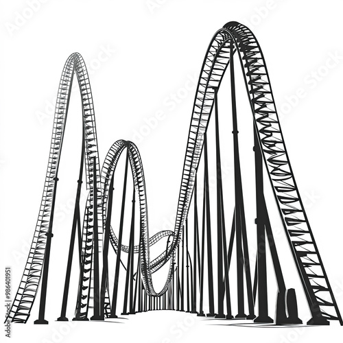Roller Coaster Silhouette, ...