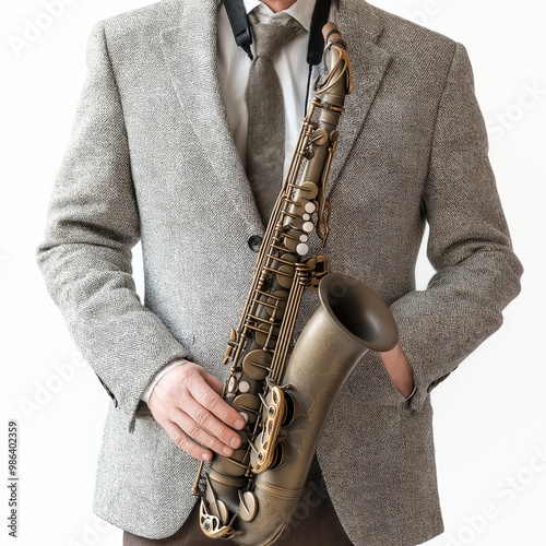 Saxophone Player Isolated