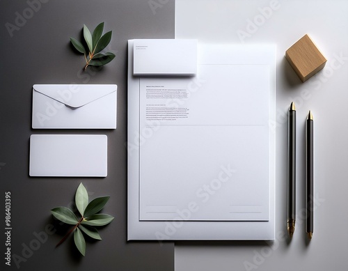 Briefkopf und Visitenkarte im minimalistischen Corporate-Design