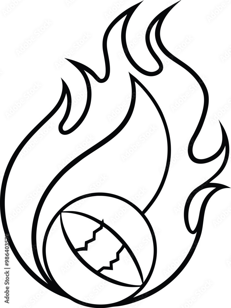 Flaming Football Vector Illustration High Energy Sports Design
Flaming Football Vector Illustration High Energy Sports Design