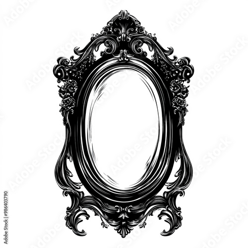 Vintage Mirror Silhouette, ...