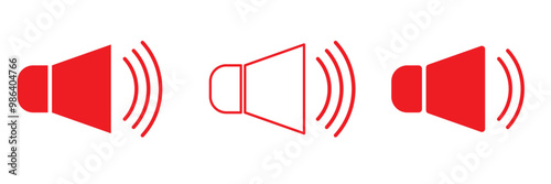 Speaker icon set illustration. volume sign and symbol. loudspeaker icon design eps 10