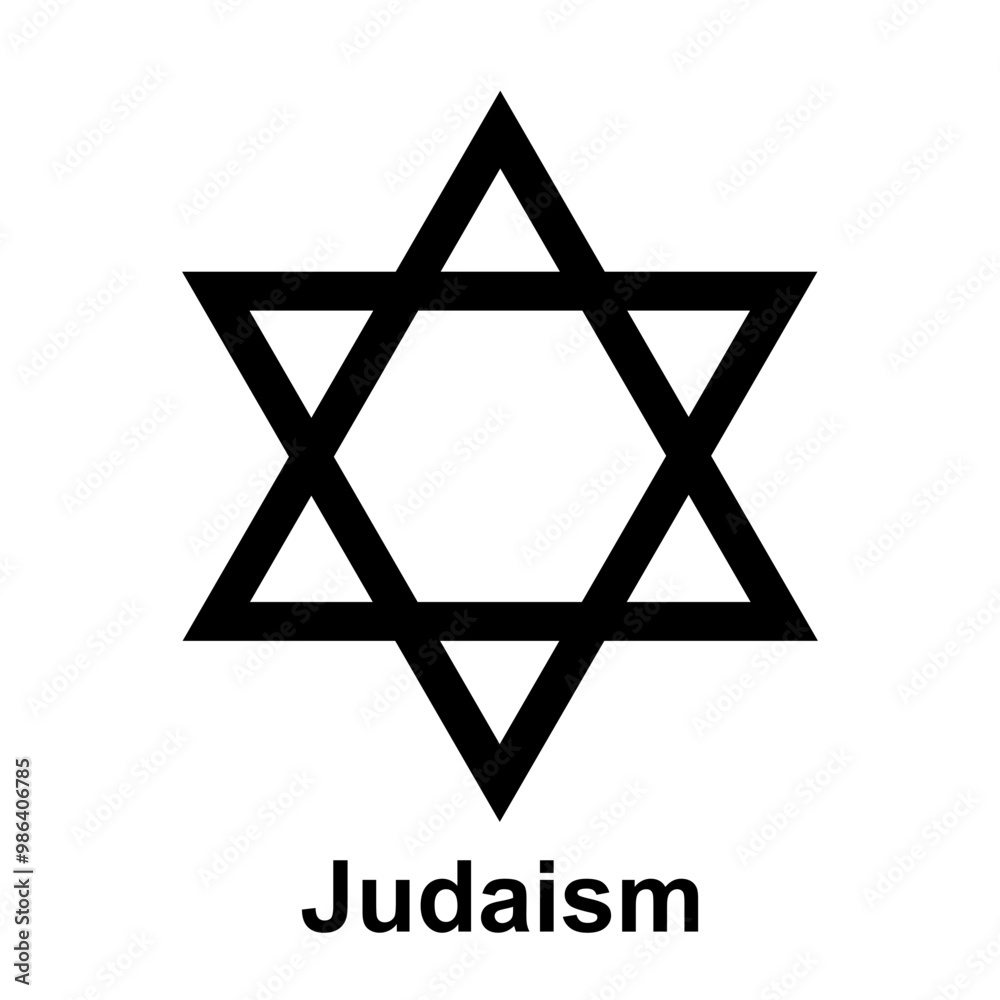 Star David. Judaism symbol. Six pointed geometric star. Symbol of interaction between heaven and earth, spiritual and material. Hexagram figure. Star David. Judaism symbol. Six pointed geometric star. Symbol of interaction between heaven and earth, spiritual and material. Hexagram figure.