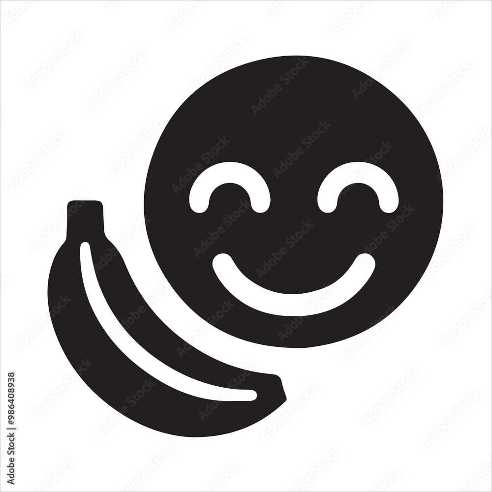 Emoji icon silhouette on white background
Emoji icon silhouette on white background