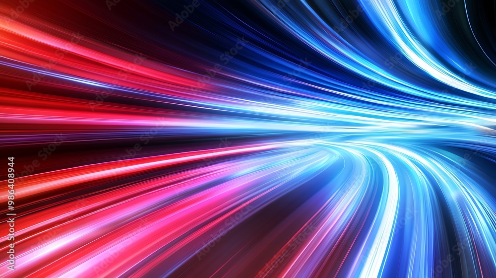 A vibrant abstract representation of dynamic light trails in red, blue, and white, suggesting speed and movement. A vibrant abstract representation of dynamic light trails in red, blue, and white, suggesting speed and movement.