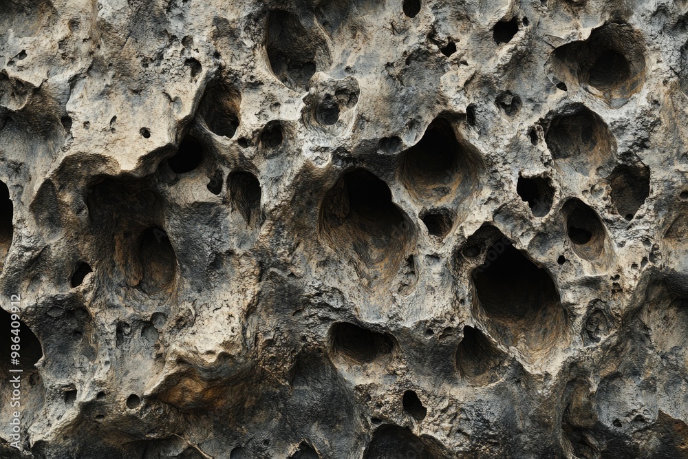 Porous lava rock texture with deep holes and rough surfaces Porous lava rock texture with deep holes and rough surfaces