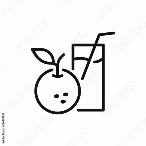 fresh orange juice icon sign vector