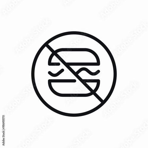 no junk food icon sign vector