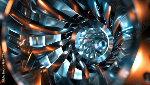 A detailed image of the helix of an industrial drill showing precision equipment photo