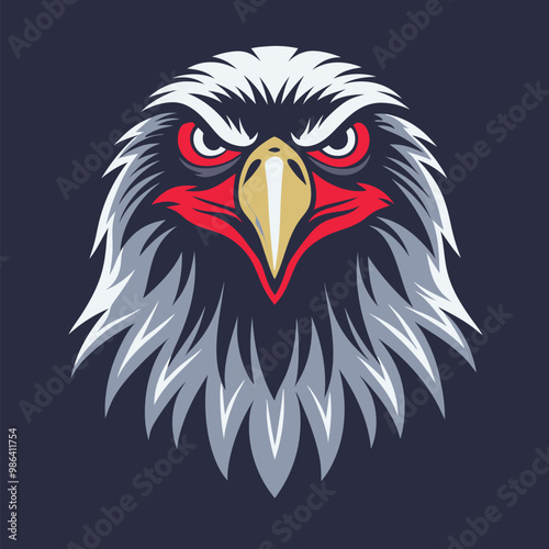 Wallpaper Mural illustrate face eagle Torontodigital.ca