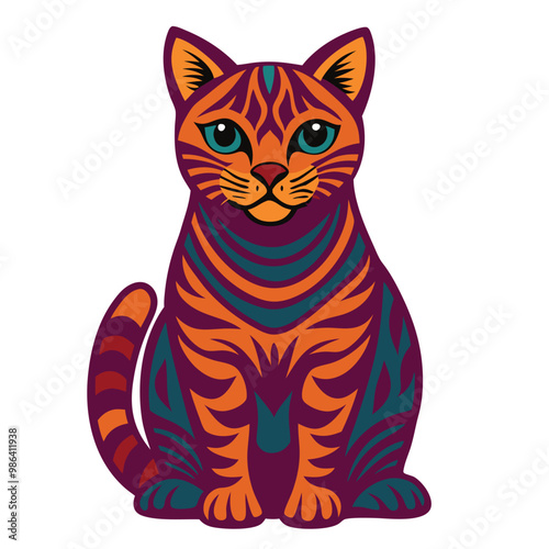 vector cat american shorthair