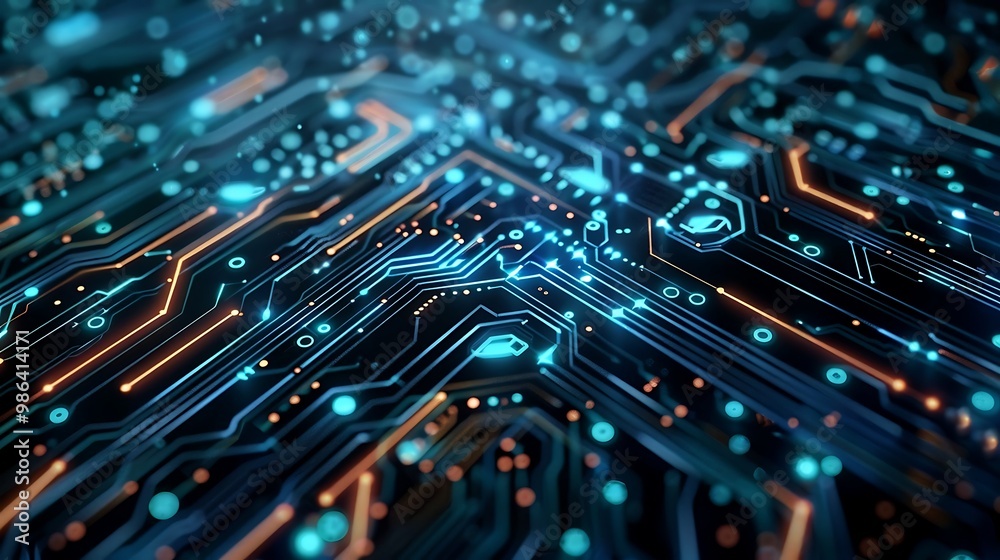 Circuit board futuristic background. 3d rendering, 3d illustration. Circuit board futuristic background. 3d rendering, 3d illustration.
