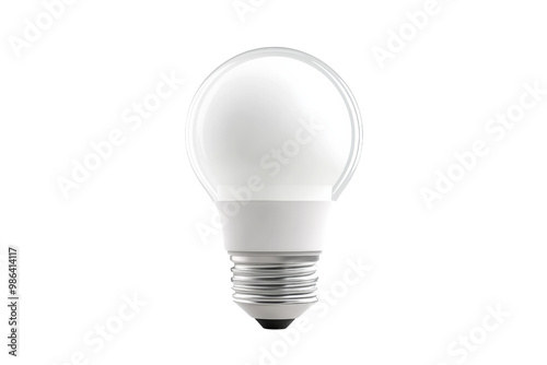 Smart LED bulb with WiFi connectivity, energyefficient lighting,Isolated on transparent background photo